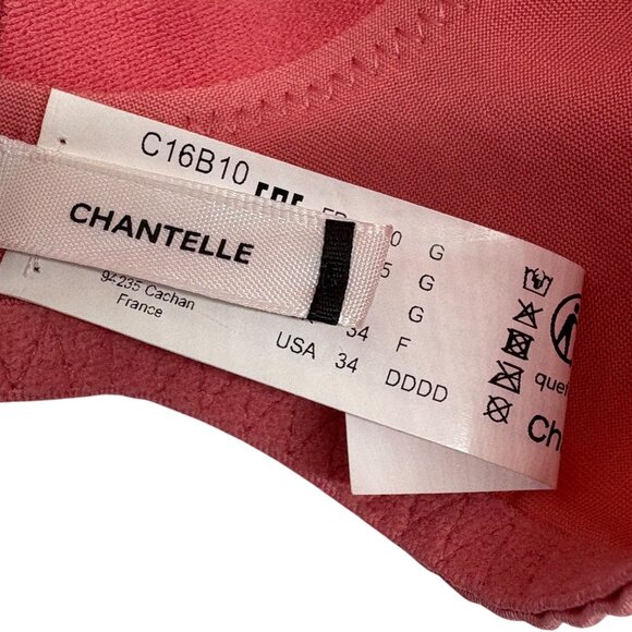 Chantelle C16B10 Every Curve Full Coverage Unlined Bra - Scarlet/Peach 34DDDD - Picture 5 of 6